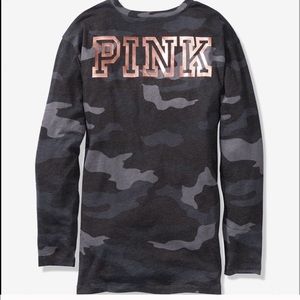 PINK camo long sleeve